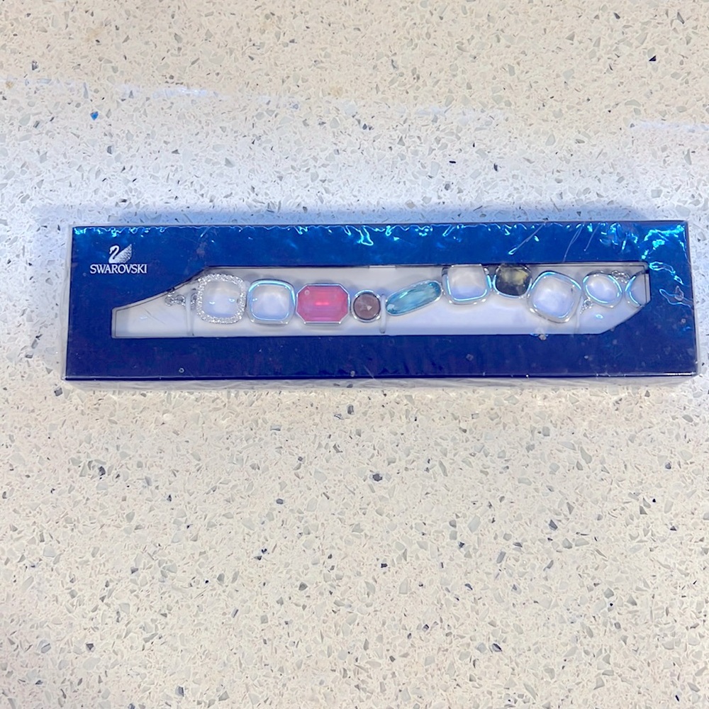 Swarovski Te Ilana Gem and Square Link Bracelet - Brand New in Box!